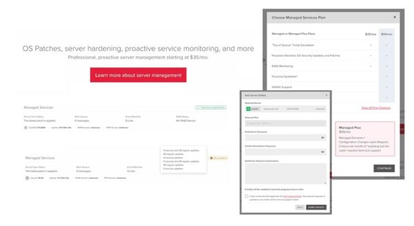 Managed Servers at a Hivelocity Portal