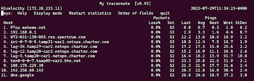 Installing and using MTR package in Linux