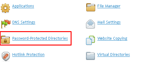 Click Password-Protected Directories