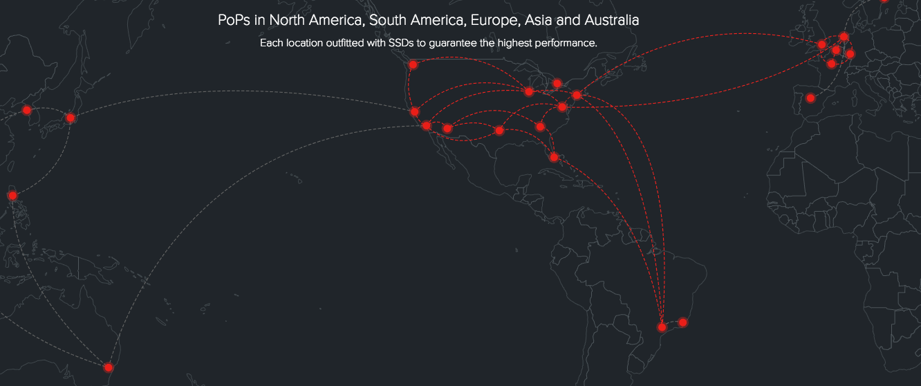 A map showing the locations of various Hivelocity data centers