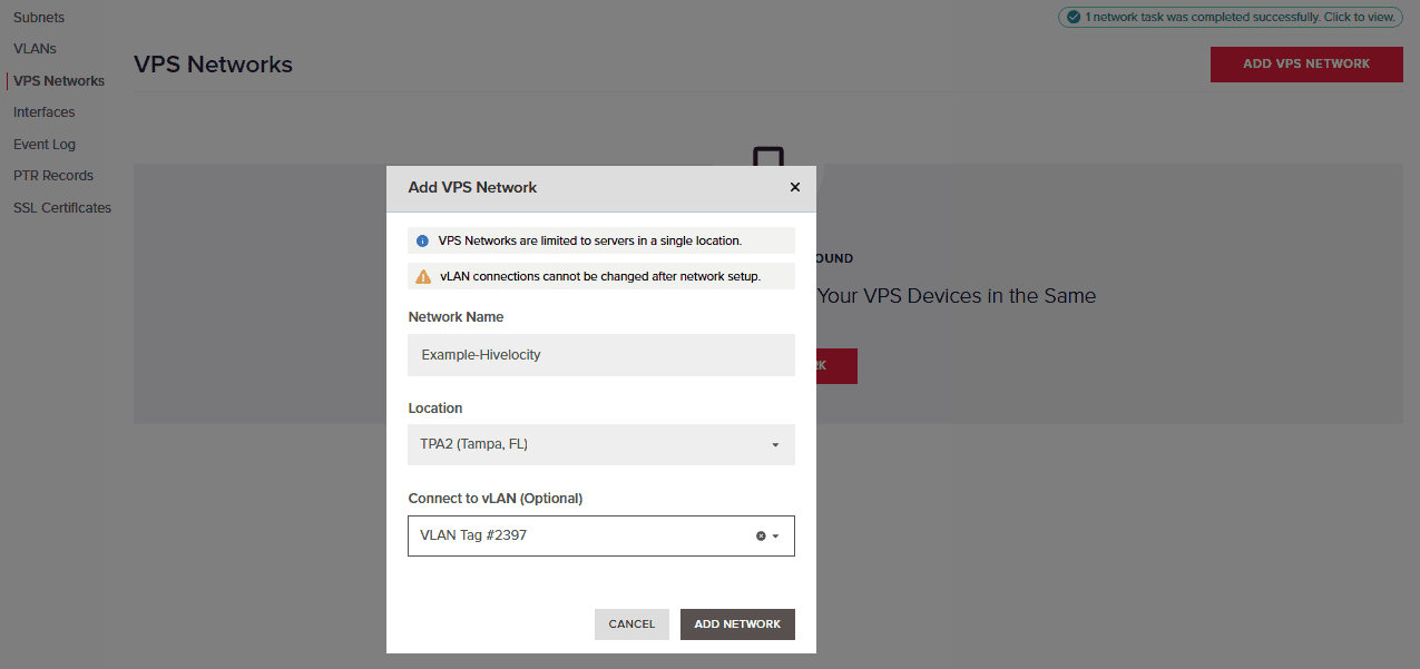 Creating a VPS Network