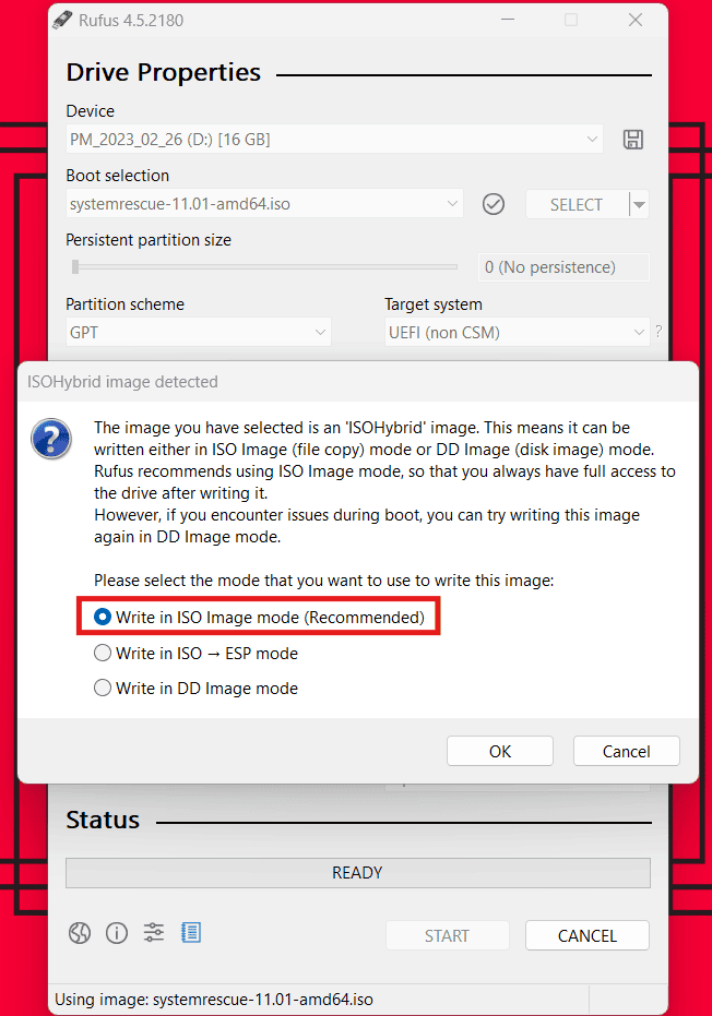 ISOHybrid Image Detection Check