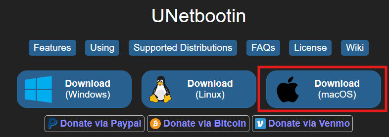 UNetbootin Download Page